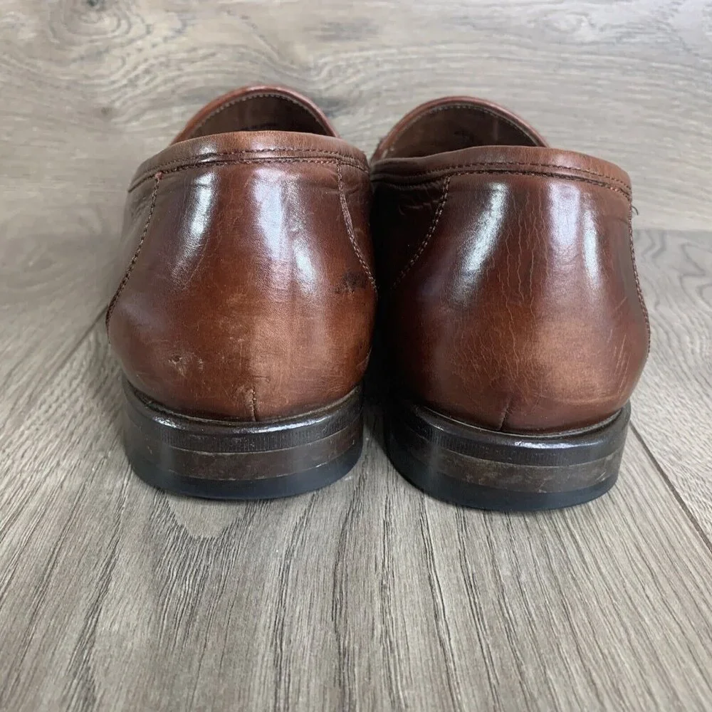 Johnston & Murphy Men's Size 10.5 M Brown Tassel Loafer Style Leather Shoes - Picture 4 of 10